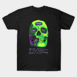 Cybernetic Cyberpunk Futuristic Skull T-Shirt